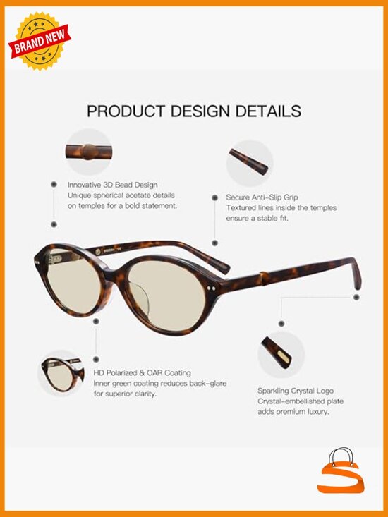 Retro Polarized Narrow Oval Sunglasses Geek Chic Trendy Unisex main image 6